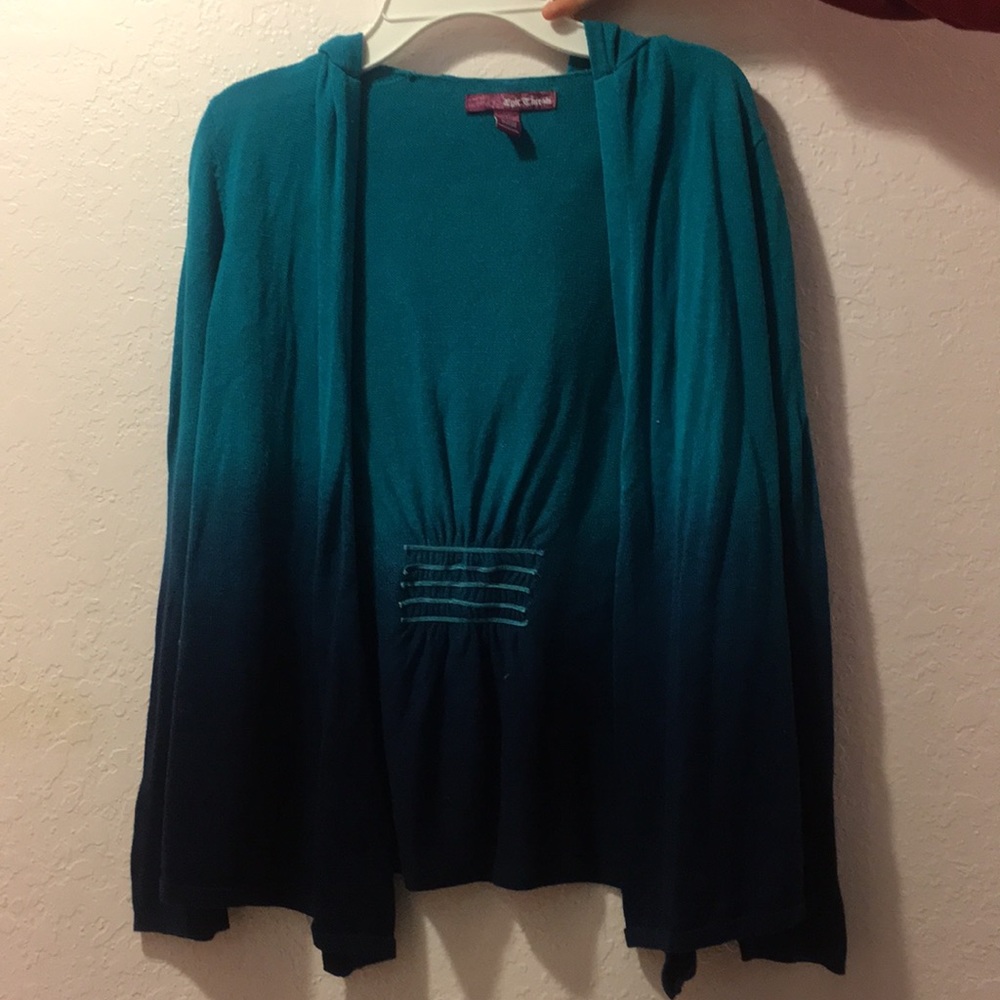 Blue Gradient Knit Sweater